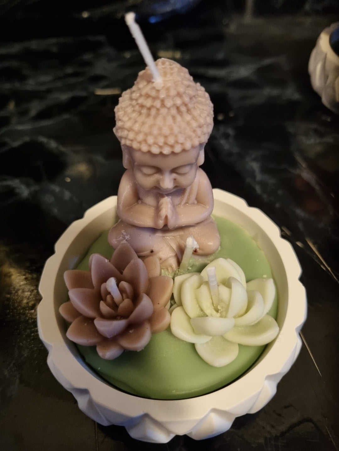 Relax Kerze mit Buddha