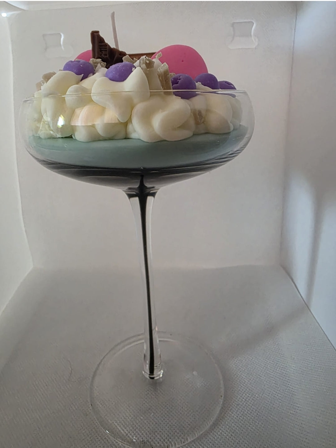 Dessertkerze mit Macarons