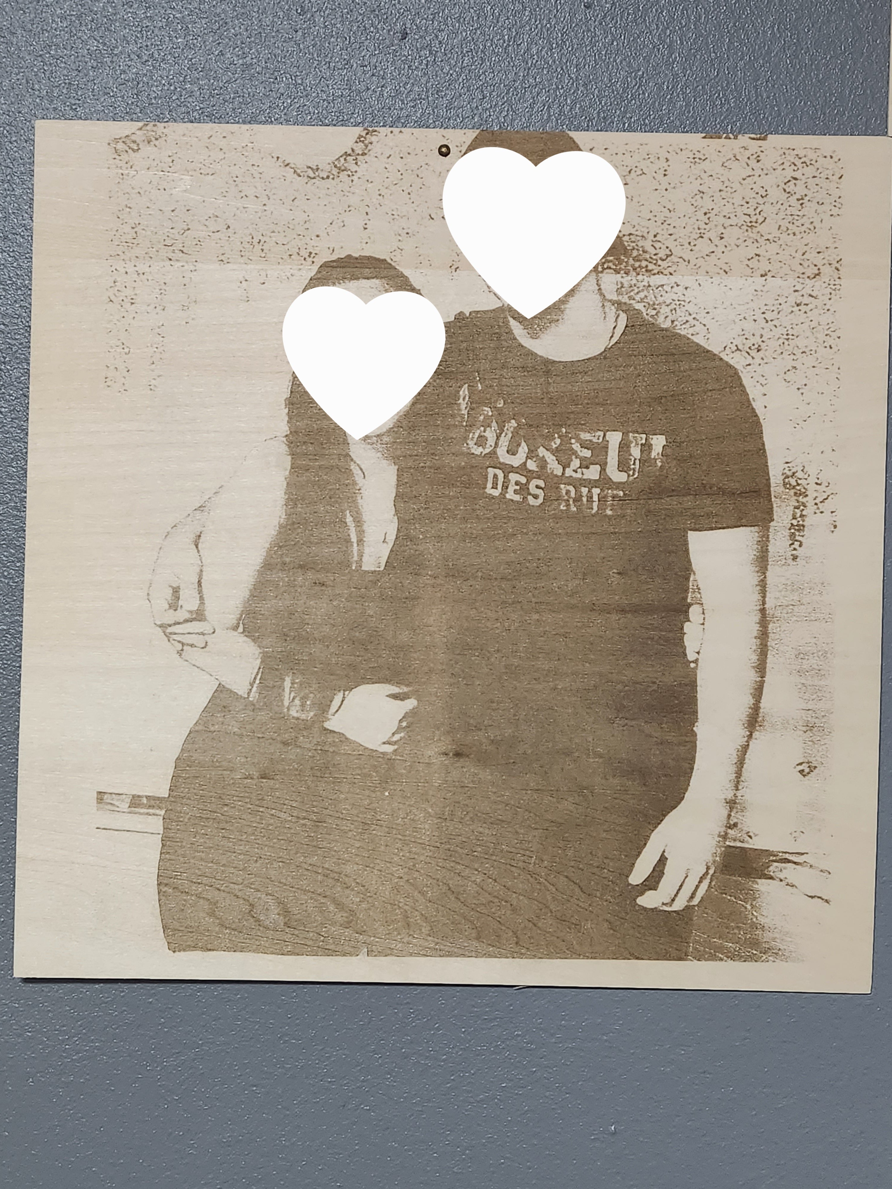 Foto auf holz graviert max.30x30