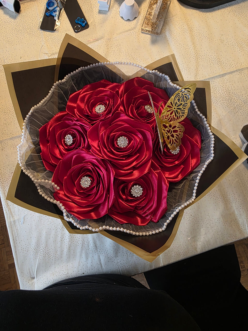 Rosenstrauss mit 7 Rosen
