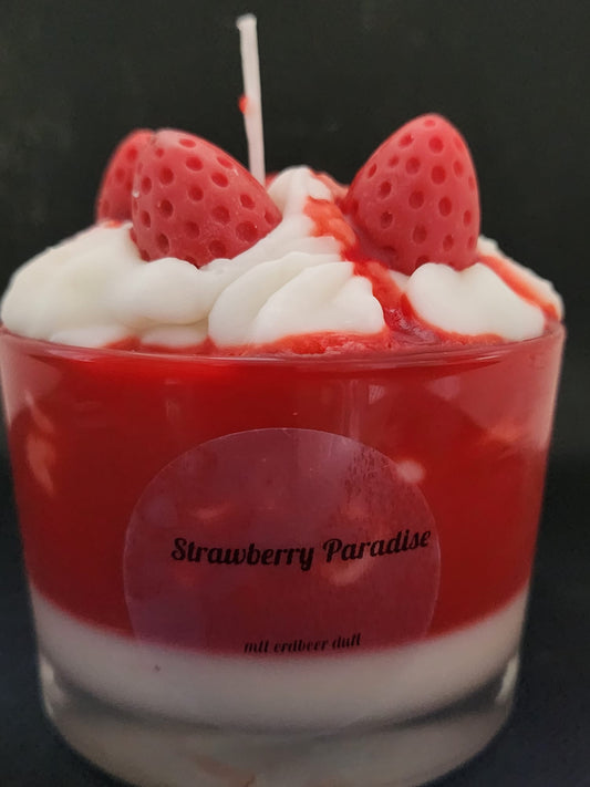 Kerze im Glas Strawberry Paradise