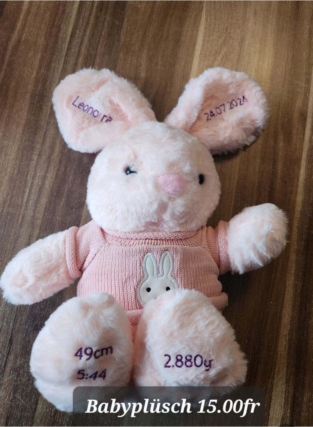 Personalisierter Babyhase